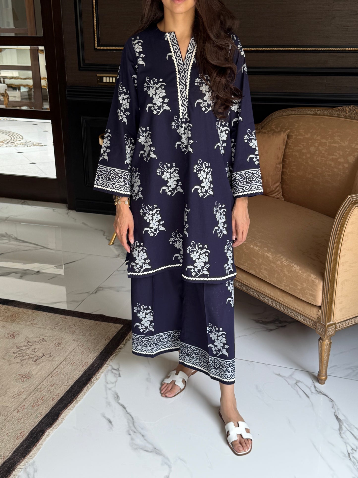 Navy Floral